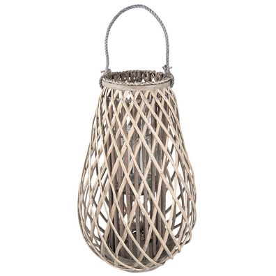 Clayre & Eef Windlicht Ø 38x60 cm Grau Holz (Gr. Ø 38x60 cm)