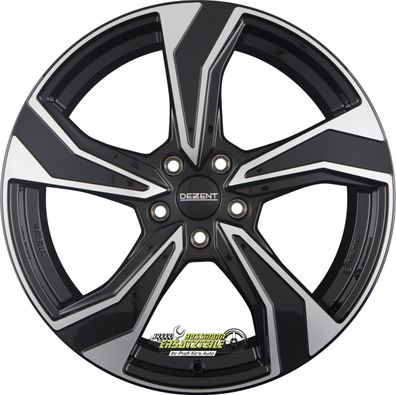 2x Dezent KB black/polished 6.5x17 ET45 - LK5/114.3 ML60.1 Felge Alu