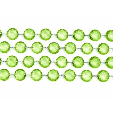 Kristall Girlande Kunststoff 1m Hellgrün