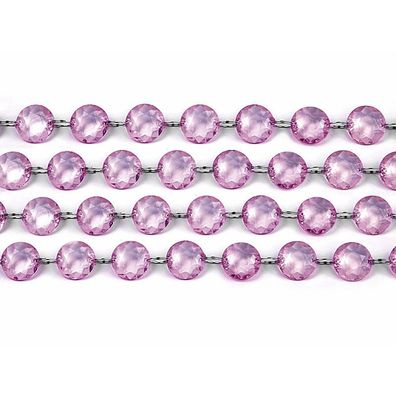 Kristall Girlande Kunststoff 1m Helllila