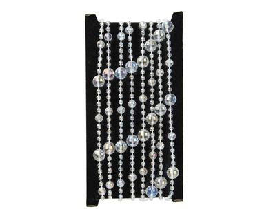 Perlenkette 10mm x 2,7m Kunststoff Transparent
