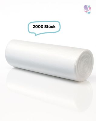 Qualitäts-Müllbeutel 16 Liter, transparent, 5my, 2.000 Beutel je SET