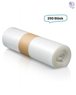 Blanc Hygienic Müllsäcke 120 Liter 39 my Transparent LDPE 250 Stück Typ 60