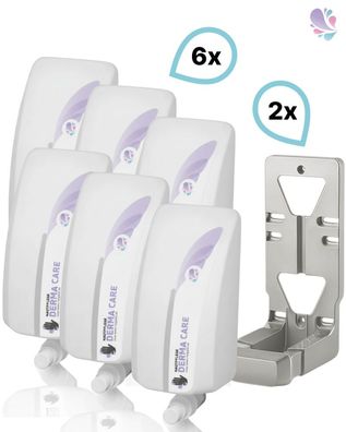 SET: Hautpflegesprühlotion 6x 1-Liter, 12.000 Anwendungen + 2x Lavela Spender - PRODU