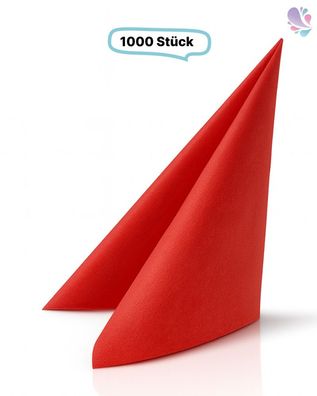 Servietten, 33er, 1/4 Falz, 3-lagig, 1.000 Qualitätsservietten, 100% Zellstoff, versc