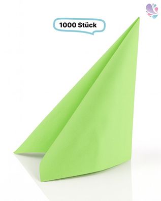 Servietten, 33er, 1/4 Falz, 3-lagig, 1.000 Qualitätsservietten, 100% Zellstoff, versc