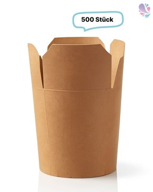 Food Container mit Faltverschluss 710ml 500 Stk, to go, take away, biologisch abbauba