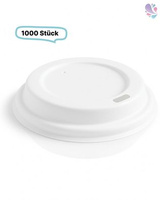 Deckel aus Bagasse 1.000 Stk für Kaffeebecher mit 90mm Durchmesser, umweltfreundlich,