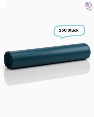 Müllsack hohe Qualität 120 Liter, blau, 31my, extra reißfest, 250 Beutel je SET