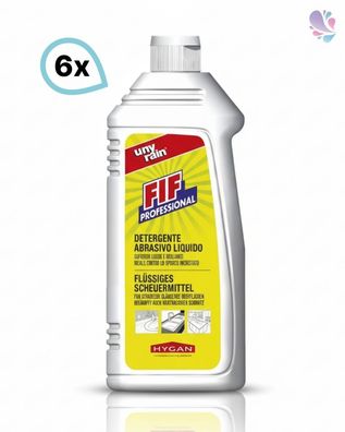 Flüssiges, sehr ergiebiges Profi-Scheuermittel, Poliermittel 6 x 500ml Flasche, für a