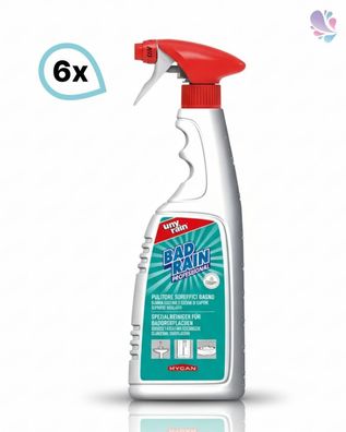 Saurer Profi-Unterhaltsreiniger für Badoberflächen, 6 x 750 ml Sprühflasche, sehr erg