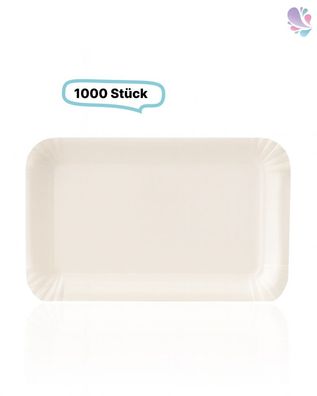 Pappschalen groß, weiß 1.000 Stk, to go, take away, biologisch abbaubar, nachhaltig,