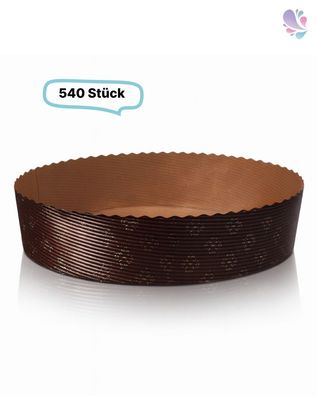 Papier-Backformen rund groß, 540 Stück, 185x45mm, Backofen geeignet, aluminiumfrei, g