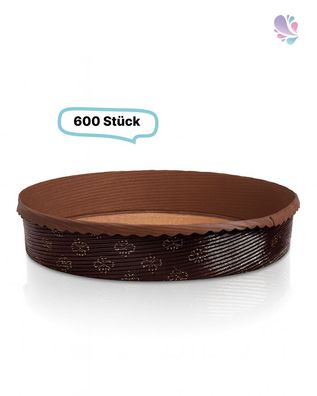 Papier-Backformen Apfelkuchen, 600 Stück, 170x35mm, 840ml, Backofen geeignet, alumini