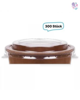 Deckel für Salatboxen Salatschalen braun 1000 & 1200ml, 300 Stück, to go, take away,