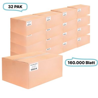 Falthandtücher 25x23cm, 1-lg, 32Pak,160.000Blatt gesamt, ecycling-Krepp grün, -Falz