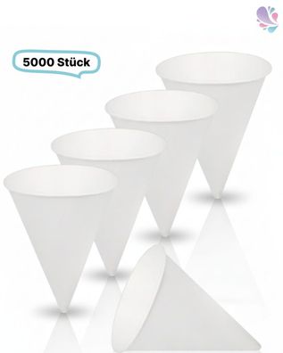 Spitz-Pappbecher, Papp- Cones, Spitzbecher, Volumen: ca. 125 mm, 4,5 oz, Ø 70 mm, 5.0