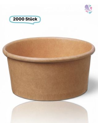 Dressingbecher groß, Becher braun 60ml, 2000 Stück, to go, take away, biologisch abba