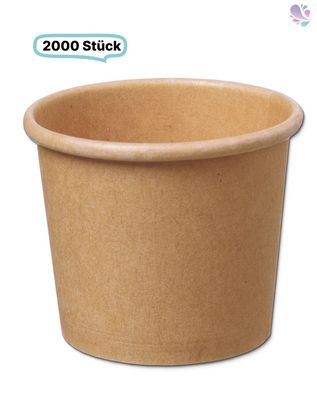 Dressingbecher klein, Becher braun 30ml, 2000 Stück, to go, take away, biologisch abb