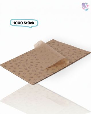 Einschlagpapier Snack, braun, mit Neutralmotiv, 31x40 cm, 1000 Stück, fettdicht, für