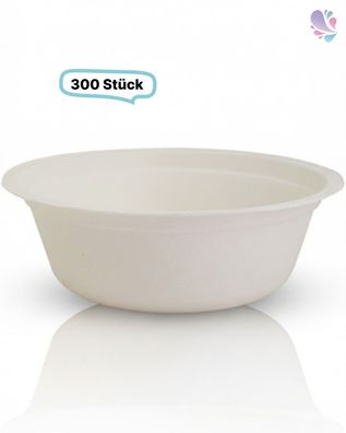 Bowl-/ Suppenschale groß Holzfaser,1000ml, 300 Stk, wood fiber, nassfest & fettdicht,