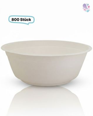 Bowl-/ Suppenschale mittel Holzfaser,500ml, 800 Stk, wood fiber, nassfest & fettdicht
