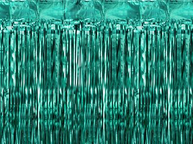 Lametta Vorhang 100x200cm Grün