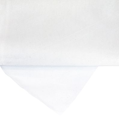 Glitzer Tüll Stoff 150cm x 3m Weiß