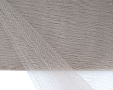 TÜLL Stoff 10m x 150cm Taupe