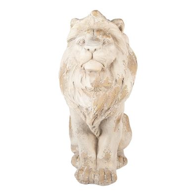 Clayre & Eef Dekorationsfigur Löwe 50x30x62 cm Beige Keramik (Gr. 50x30x62 cm)