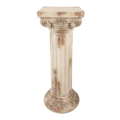 Clayre & Eef Pflanztisch 35x35x92 cm Beige Keramik (Gr. 35x35x92 cm)