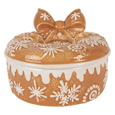 Clayre & Eef Vorratsglasdeckel Ø 20x13 cm Braun Keramik (Gr. Ø 20x13 cm)