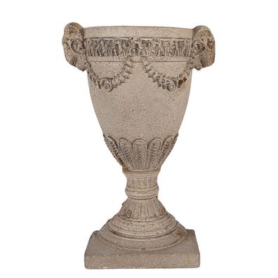 Clayre & Eef Blumentopf 29x11x44 cm Beige Keramikmaterial (Gr. 29x11x44 cm)