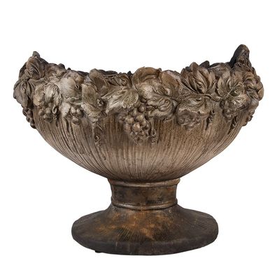 Clayre & Eef Blumentopf 54x34x43 cm Braun Keramikmaterial (Gr. 54x34x43 cm)