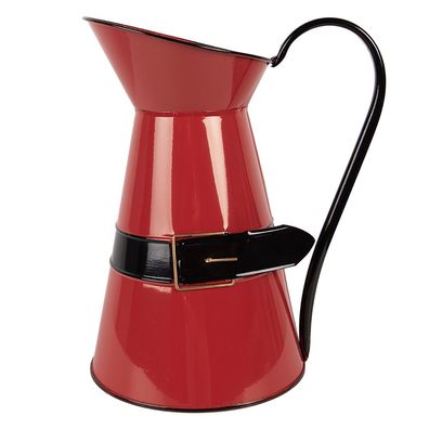 Clayre & Eef Dekoration Karaffe 22x17x27 cm Rot Metall (Gr. 22x17x27 cm)