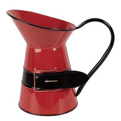 Clayre & Eef Dekoration Karaffe 19x12x18 cm Rot Metall (Gr. 19x12x18 cm)