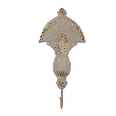 Clayre & Eef Wandhaken 16x4x33 cm Beige Metall (Gr. 16x4x33 cm)