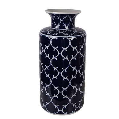 Clayre & Eef Vase Ø 19x41 cm Blau Keramik (Gr. Ø 19x41 cm)