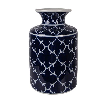 Clayre & Eef Vase Ø 19x31 cm Blau Keramik (Gr. Ø 19x31 cm)