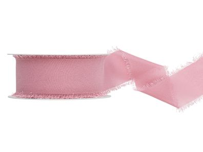 Chiffonband 4cm x 10m Rosa