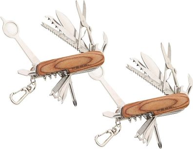 NEU 2er Set 16in1 Multifunktion Taschenmesser Edelstahl für Outdoor Camping
