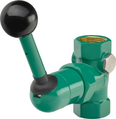 KWC AR Notduschventil, Aufputz, grün, 60 l, Kipphebel