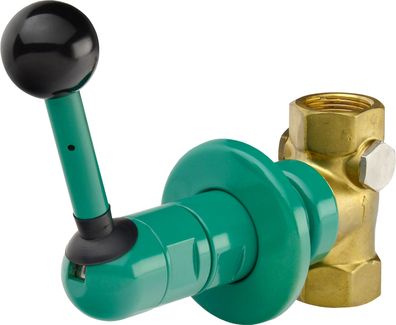 KWC AR Notduschventil, Unterputz, grün, 60 l, Kipphebel, Einbautiefe 35-60 mm