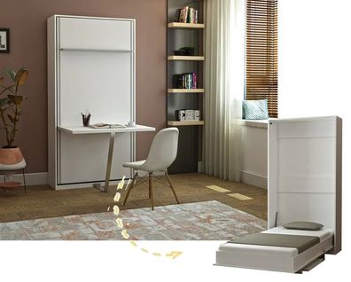 Multimo PRIMER HAPPY Wandbett mit Tisch, 90x200 cm