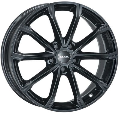 2x Mak DaVinci 4 gloss black 6.5x17 ET43 - LK4/100 ML57.1 Felge Alu
