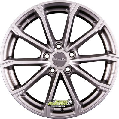 2x Mak DaVinci matt titan 6.5x17 ET40 - LK5/114.3 ML60.1 Felge Alu