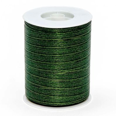 Geschenkband in Blätteroptik gestreift 75mm x 30m Rolle Blattgrün