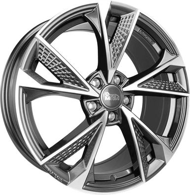 2x MAM RS6 paladium front polish 8x18 ET35 - LK5/120 ML72.6 Felge Alu