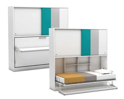 Multimo Academy Schrankbett mit Schreibtisch, 90x190 cm