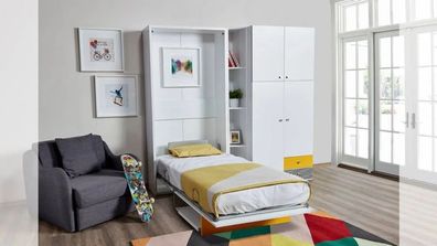 Multimo HAPPY TABLE Wandbett mit Schreibtisch, 90x190 cm